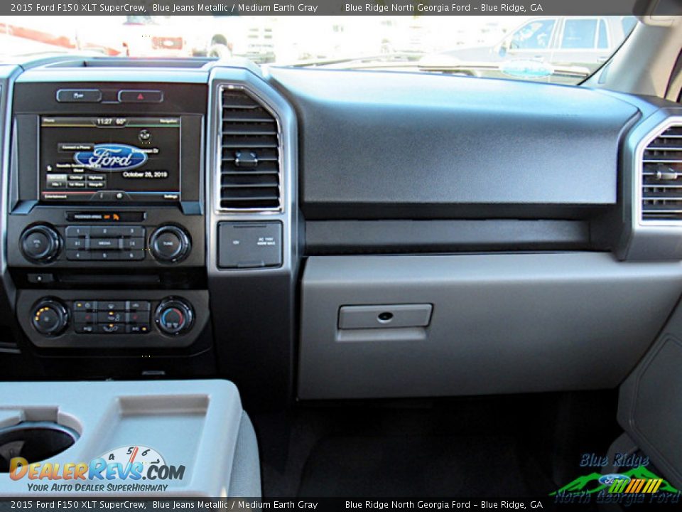 2015 Ford F150 XLT SuperCrew Blue Jeans Metallic / Medium Earth Gray Photo #19
