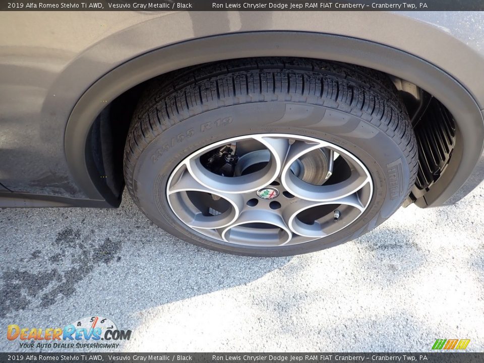 2019 Alfa Romeo Stelvio Ti AWD Vesuvio Gray Metallic / Black Photo #13