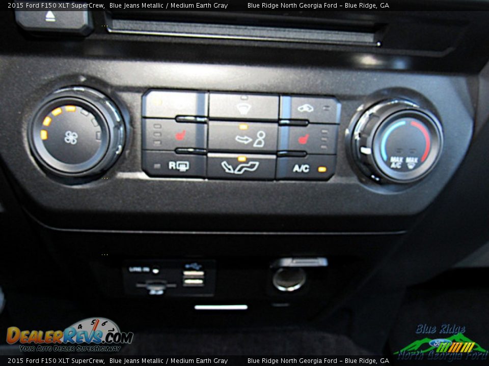 2015 Ford F150 XLT SuperCrew Blue Jeans Metallic / Medium Earth Gray Photo #25