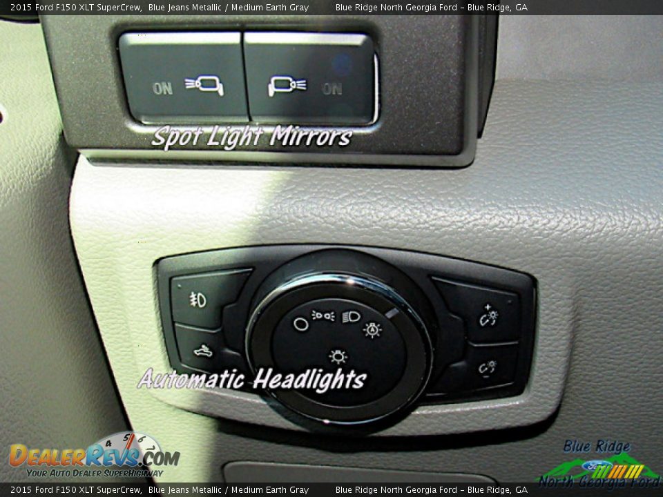 2015 Ford F150 XLT SuperCrew Blue Jeans Metallic / Medium Earth Gray Photo #26