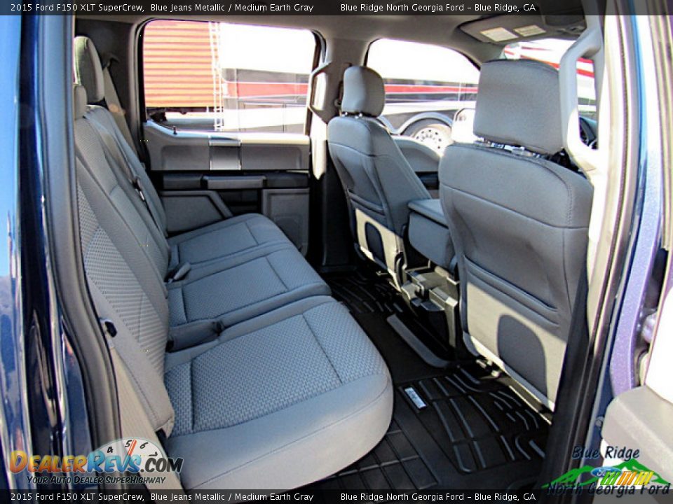 2015 Ford F150 XLT SuperCrew Blue Jeans Metallic / Medium Earth Gray Photo #30