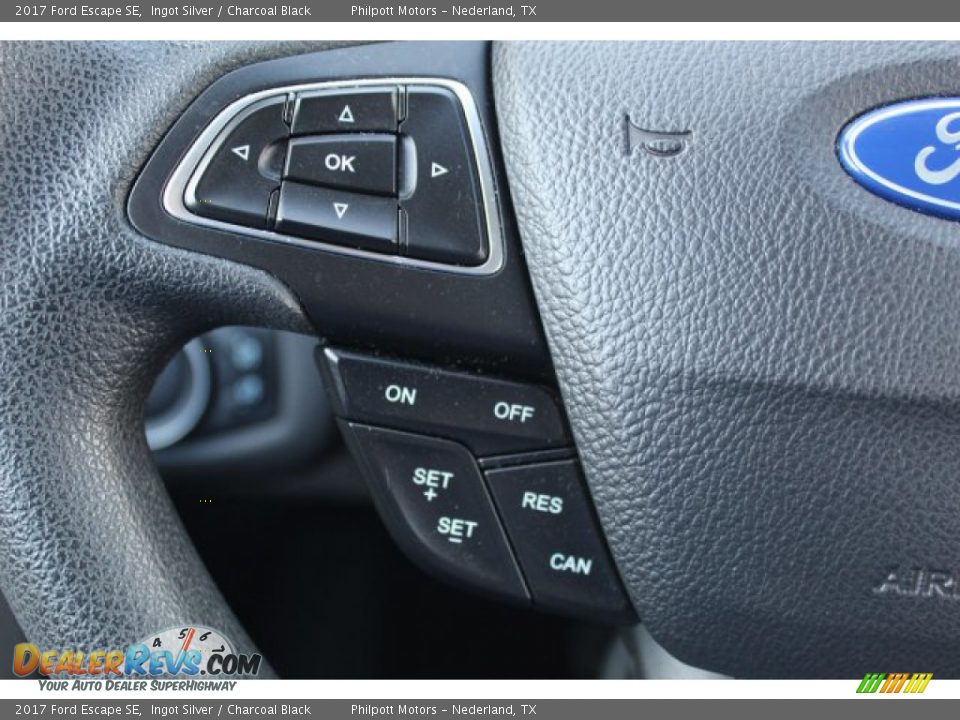 2017 Ford Escape SE Ingot Silver / Charcoal Black Photo #13