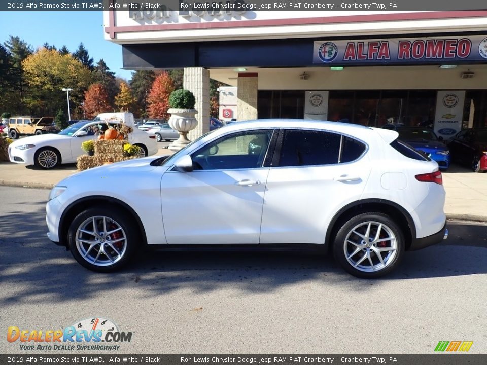 2019 Alfa Romeo Stelvio Ti AWD Alfa White / Black Photo #3