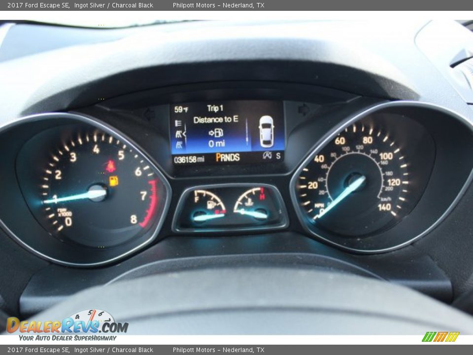 2017 Ford Escape SE Ingot Silver / Charcoal Black Photo #15