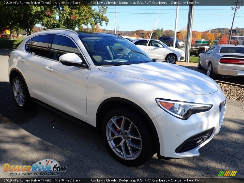 2019 Alfa Romeo Stelvio Ti AWD Alfa White / Black Photo #10