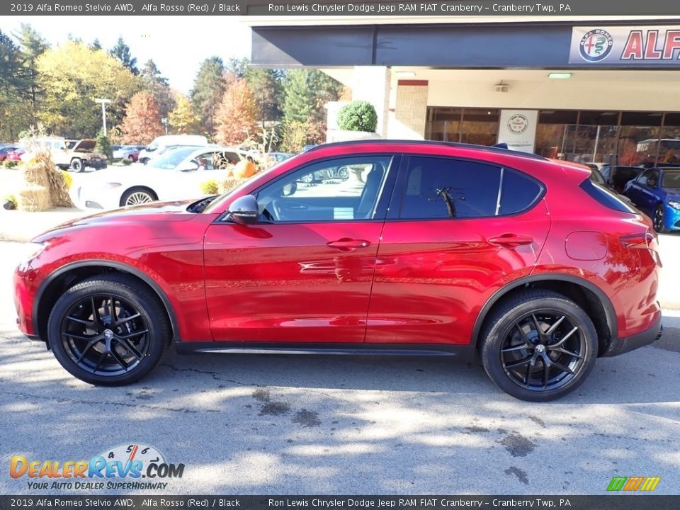 2019 Alfa Romeo Stelvio AWD Alfa Rosso (Red) / Black Photo #4
