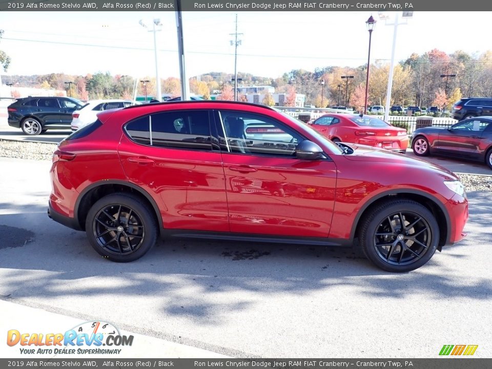 2019 Alfa Romeo Stelvio AWD Alfa Rosso (Red) / Black Photo #10