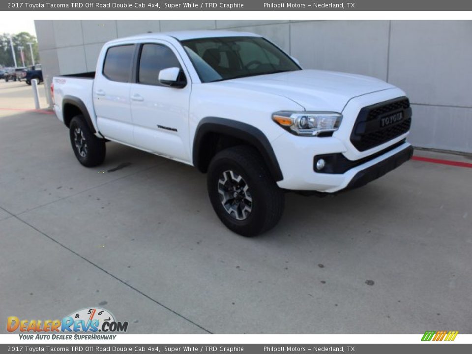 2017 Toyota Tacoma TRD Off Road Double Cab 4x4 Super White / TRD Graphite Photo #2