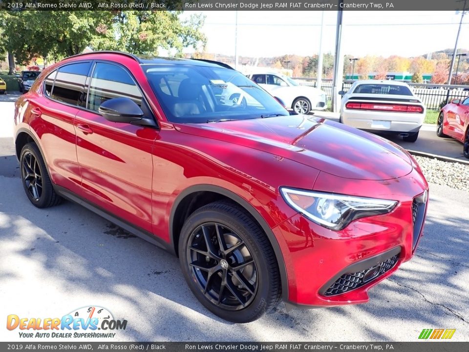 2019 Alfa Romeo Stelvio AWD Alfa Rosso (Red) / Black Photo #11