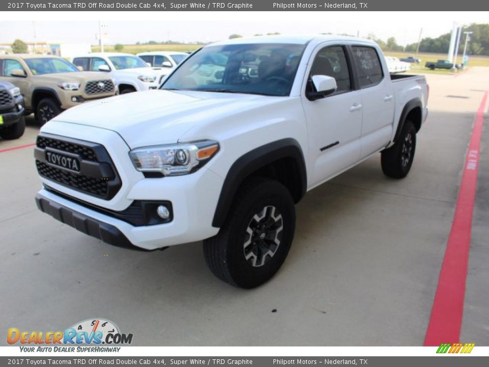 2017 Toyota Tacoma TRD Off Road Double Cab 4x4 Super White / TRD Graphite Photo #4