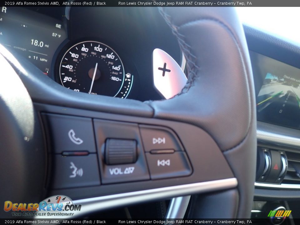 2019 Alfa Romeo Stelvio AWD Alfa Rosso (Red) / Black Photo #24