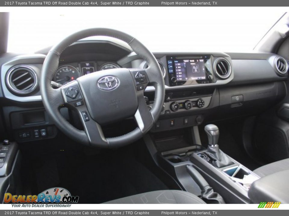 2017 Toyota Tacoma TRD Off Road Double Cab 4x4 Super White / TRD Graphite Photo #25