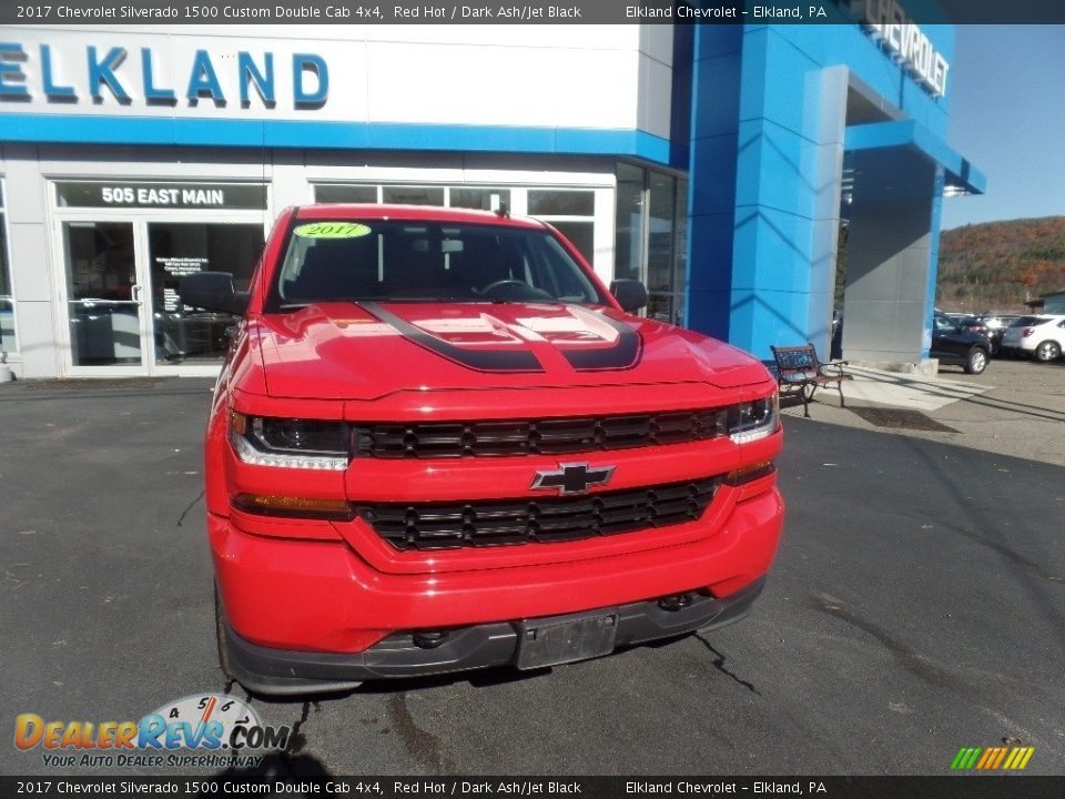 2017 Chevrolet Silverado 1500 Custom Double Cab 4x4 Red Hot / Dark Ash/Jet Black Photo #2