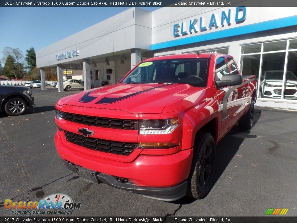 2017 Chevrolet Silverado 1500 Custom Double Cab 4x4 Red Hot / Dark Ash/Jet Black Photo #3