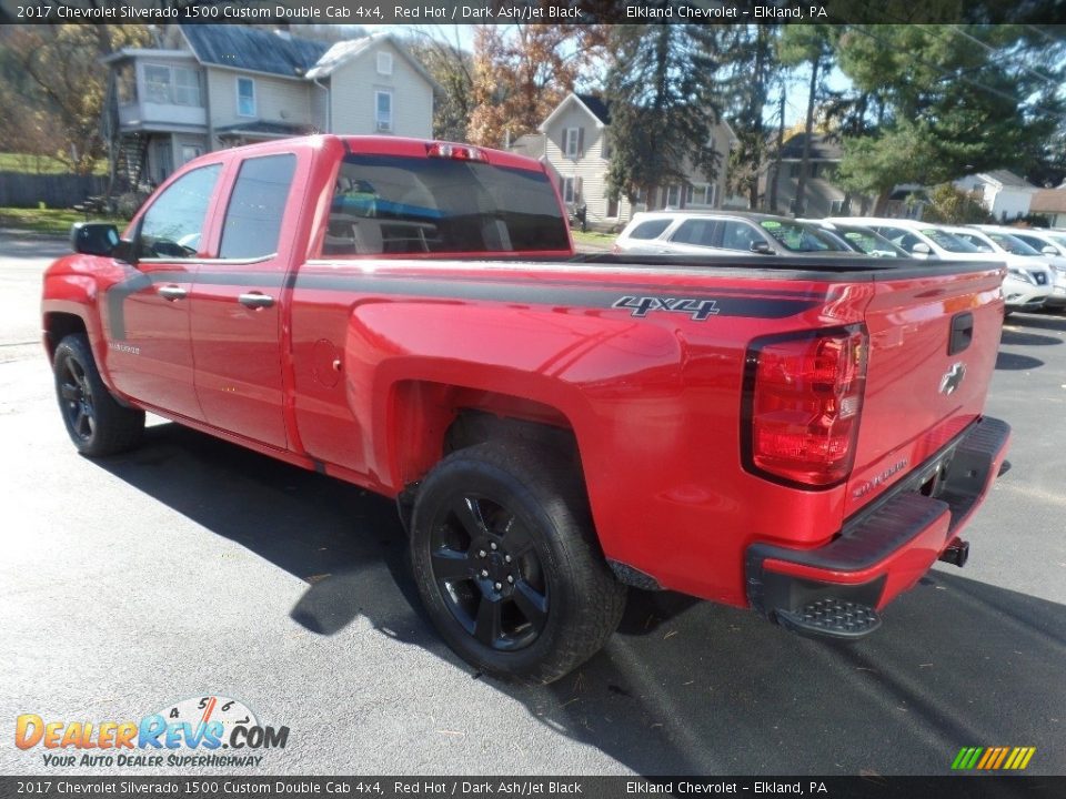 2017 Chevrolet Silverado 1500 Custom Double Cab 4x4 Red Hot / Dark Ash/Jet Black Photo #6