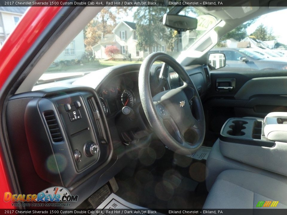 2017 Chevrolet Silverado 1500 Custom Double Cab 4x4 Red Hot / Dark Ash/Jet Black Photo #19