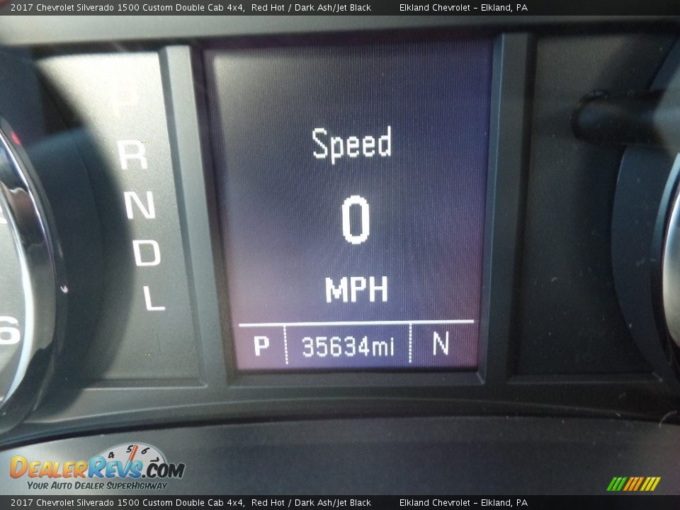 2017 Chevrolet Silverado 1500 Custom Double Cab 4x4 Red Hot / Dark Ash/Jet Black Photo #25