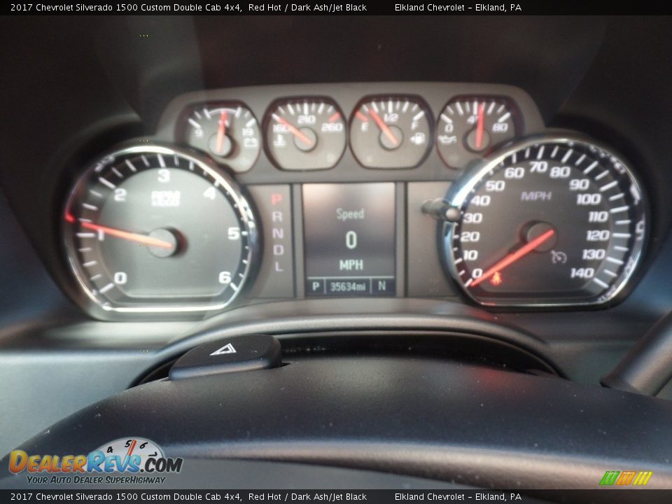 2017 Chevrolet Silverado 1500 Custom Double Cab 4x4 Red Hot / Dark Ash/Jet Black Photo #26