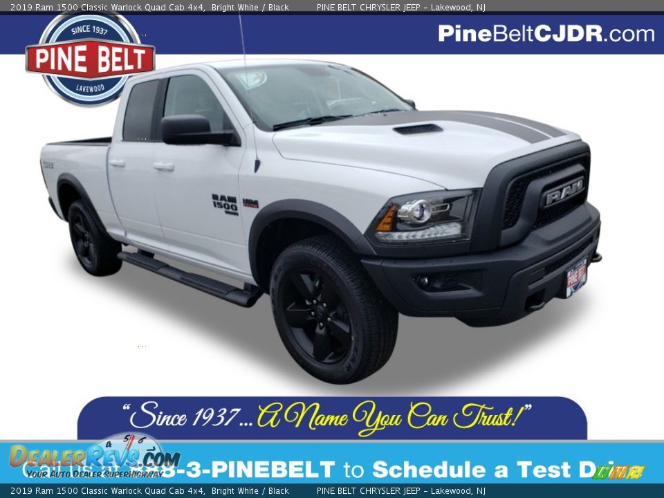 2019 Ram 1500 Classic Warlock Quad Cab 4x4 Bright White / Black Photo #1