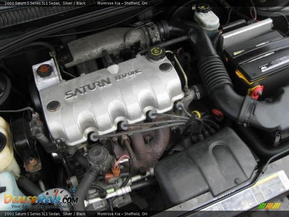 2001 Saturn S Series SL1 Sedan Silver / Black Photo #26