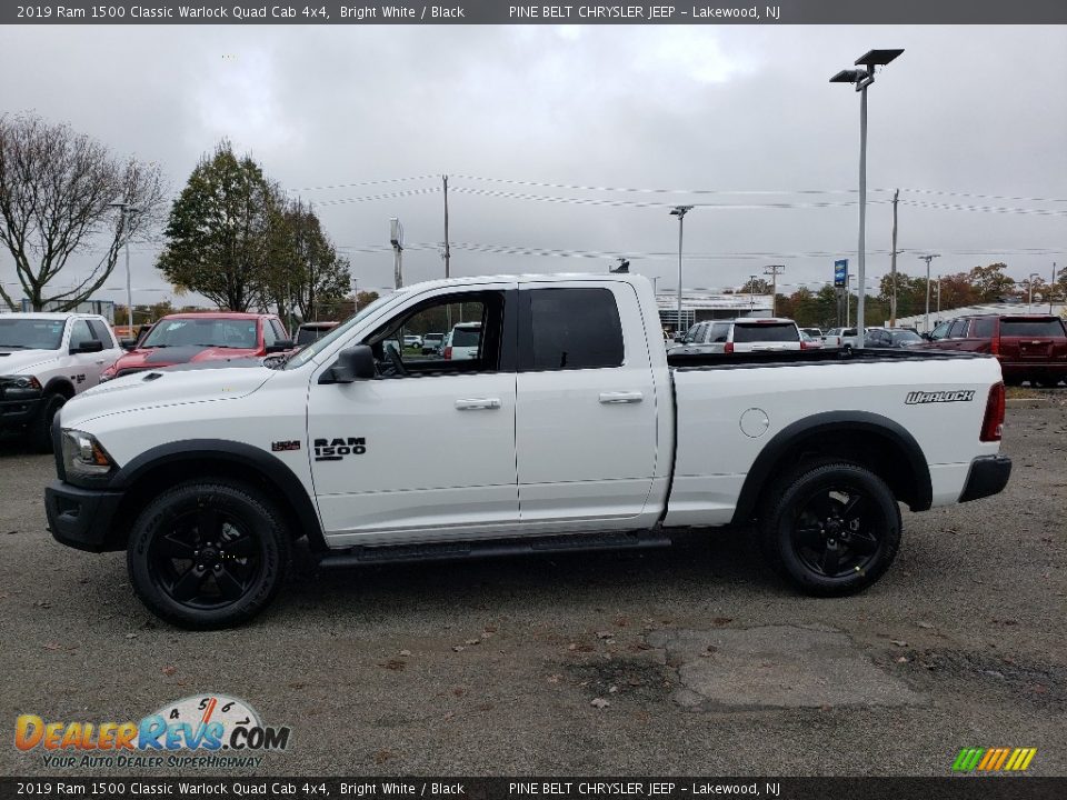 2019 Ram 1500 Classic Warlock Quad Cab 4x4 Bright White / Black Photo #3