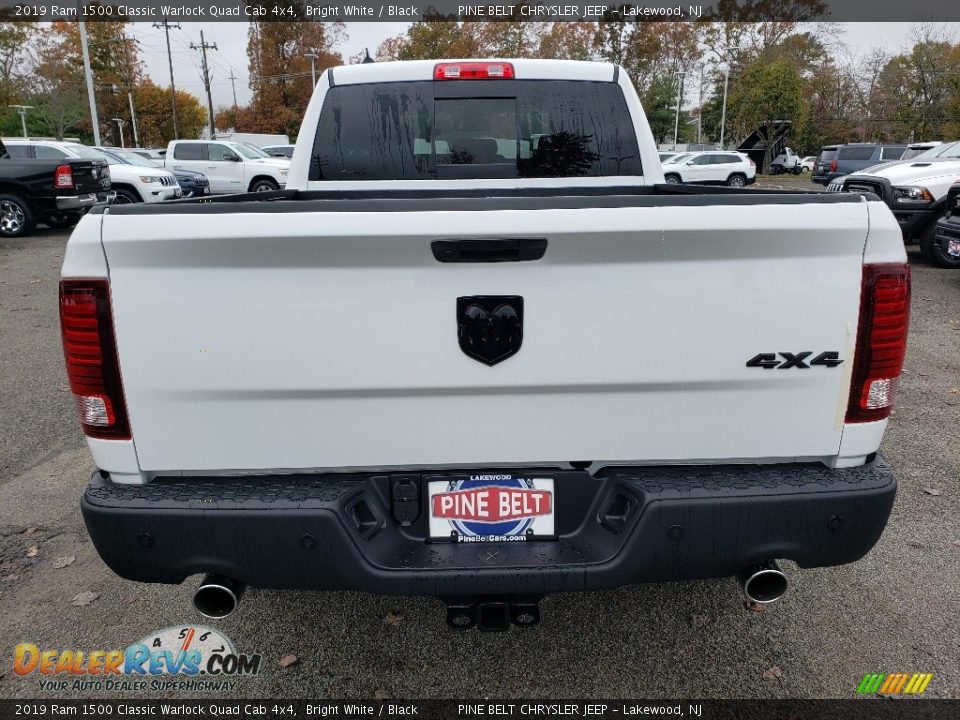 2019 Ram 1500 Classic Warlock Quad Cab 4x4 Bright White / Black Photo #5