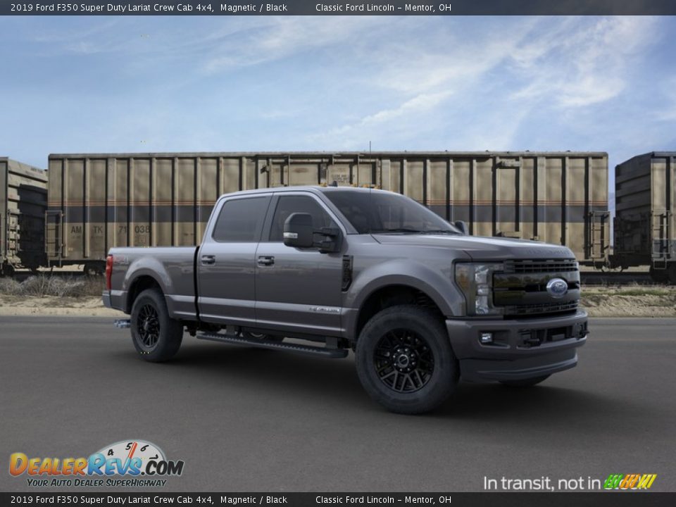 2019 Ford F350 Super Duty Lariat Crew Cab 4x4 Magnetic / Black Photo #7