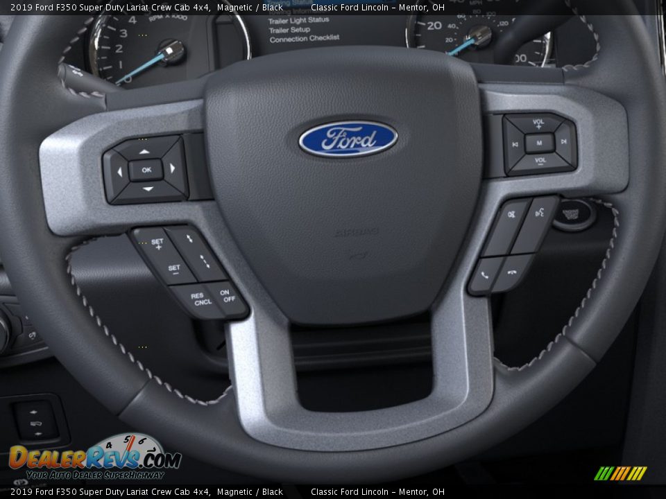 2019 Ford F350 Super Duty Lariat Crew Cab 4x4 Magnetic / Black Photo #12