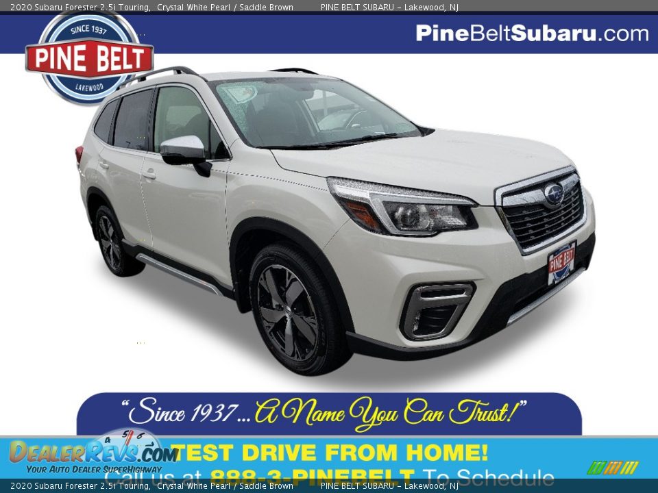 2020 Subaru Forester 2.5i Touring Crystal White Pearl / Saddle Brown Photo #1