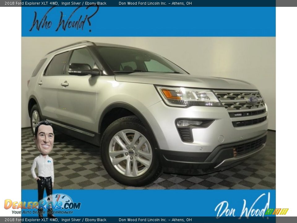 2018 Ford Explorer XLT 4WD Ingot Silver / Ebony Black Photo #1