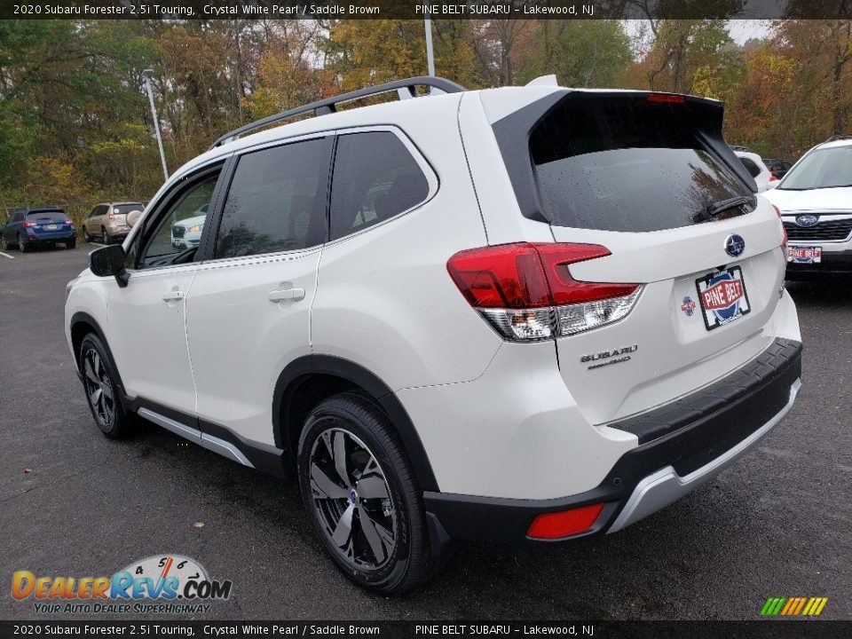 2020 Subaru Forester 2.5i Touring Crystal White Pearl / Saddle Brown Photo #4