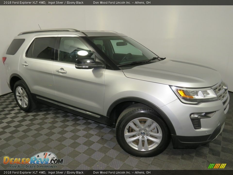 2018 Ford Explorer XLT 4WD Ingot Silver / Ebony Black Photo #2