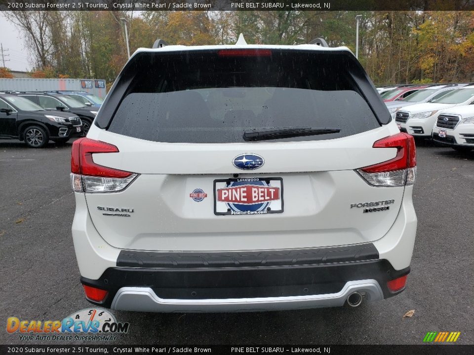 2020 Subaru Forester 2.5i Touring Crystal White Pearl / Saddle Brown Photo #5