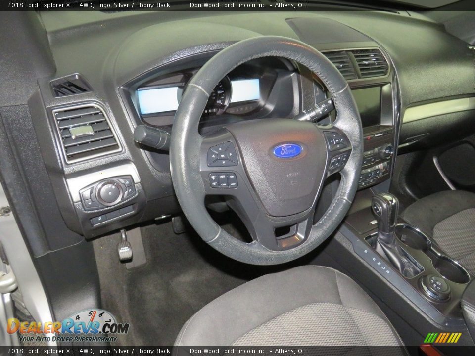 2018 Ford Explorer XLT 4WD Ingot Silver / Ebony Black Photo #20