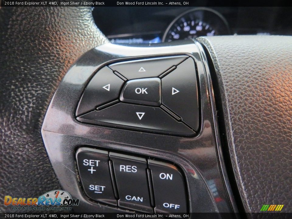 2018 Ford Explorer XLT 4WD Ingot Silver / Ebony Black Photo #34