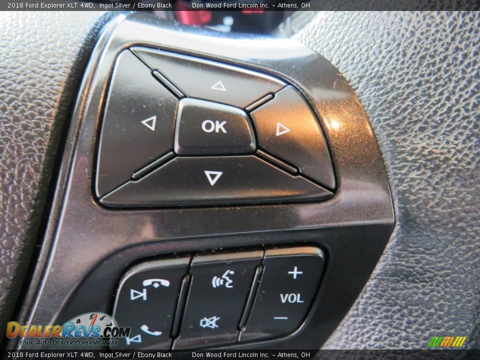 2018 Ford Explorer XLT 4WD Ingot Silver / Ebony Black Photo #35