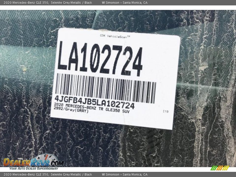 2020 Mercedes-Benz GLE 350 Selenite Grey Metallic / Black Photo #11
