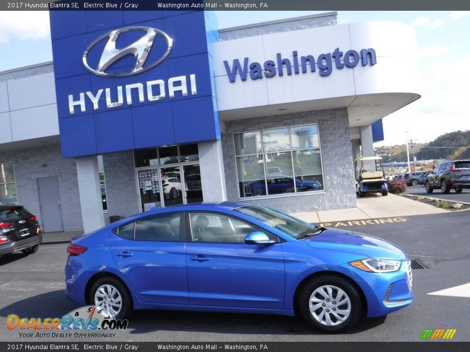 2017 Hyundai Elantra SE Electric Blue / Gray Photo #2