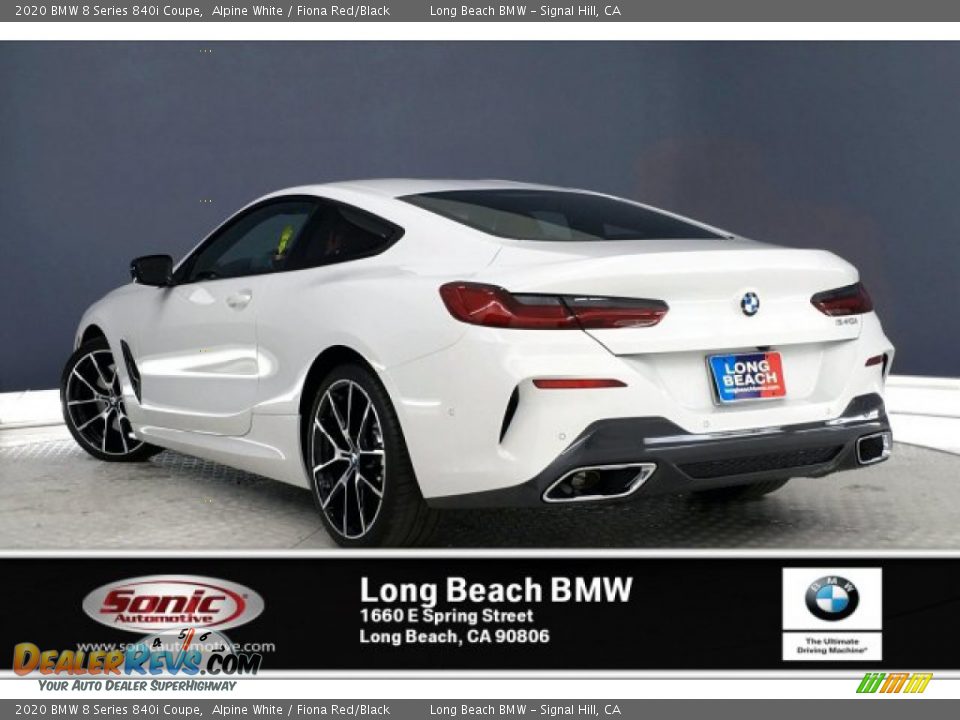 2020 BMW 8 Series 840i Coupe Alpine White / Fiona Red/Black Photo #2