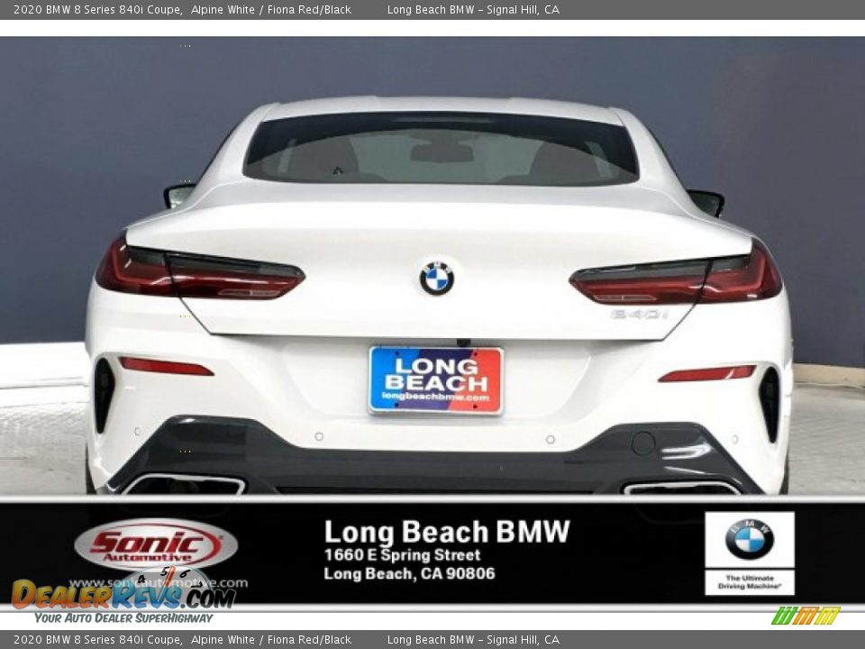 2020 BMW 8 Series 840i Coupe Alpine White / Fiona Red/Black Photo #3