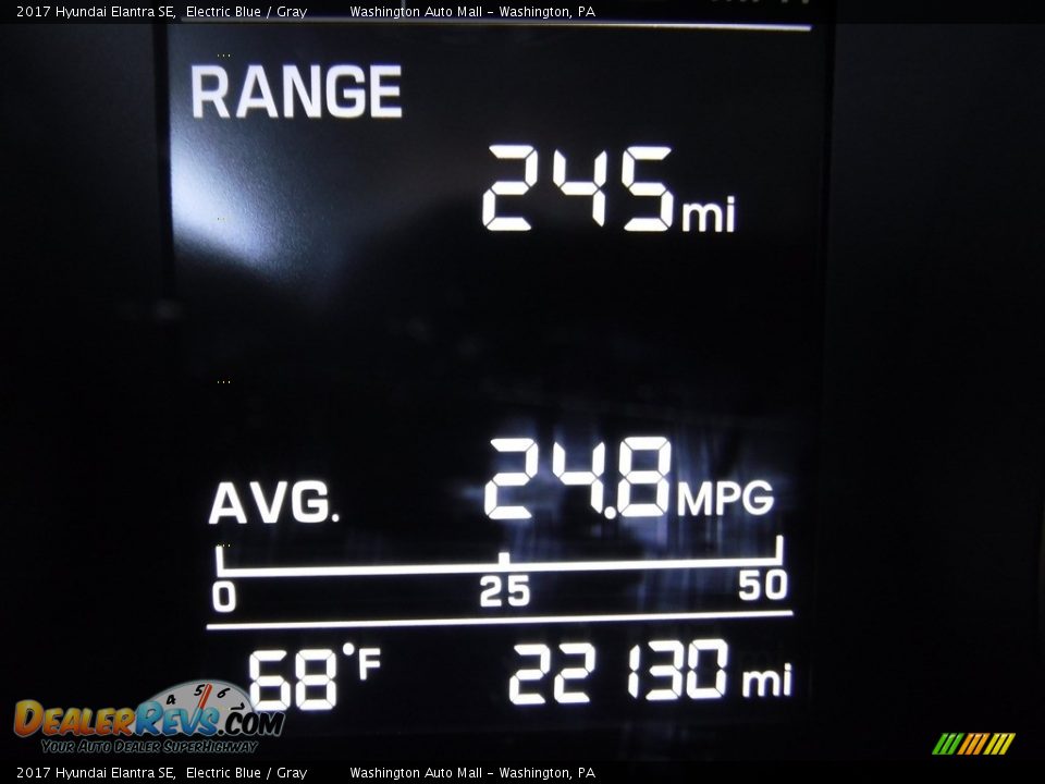 2017 Hyundai Elantra SE Electric Blue / Gray Photo #25