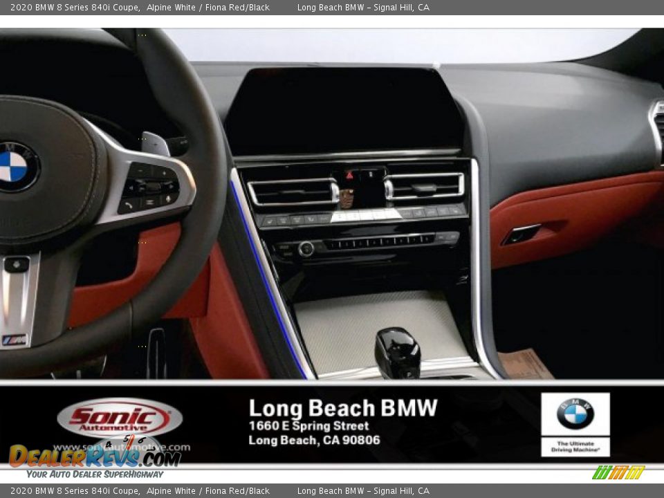 2020 BMW 8 Series 840i Coupe Alpine White / Fiona Red/Black Photo #5