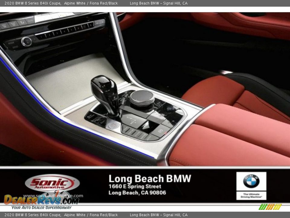 2020 BMW 8 Series 840i Coupe Alpine White / Fiona Red/Black Photo #6