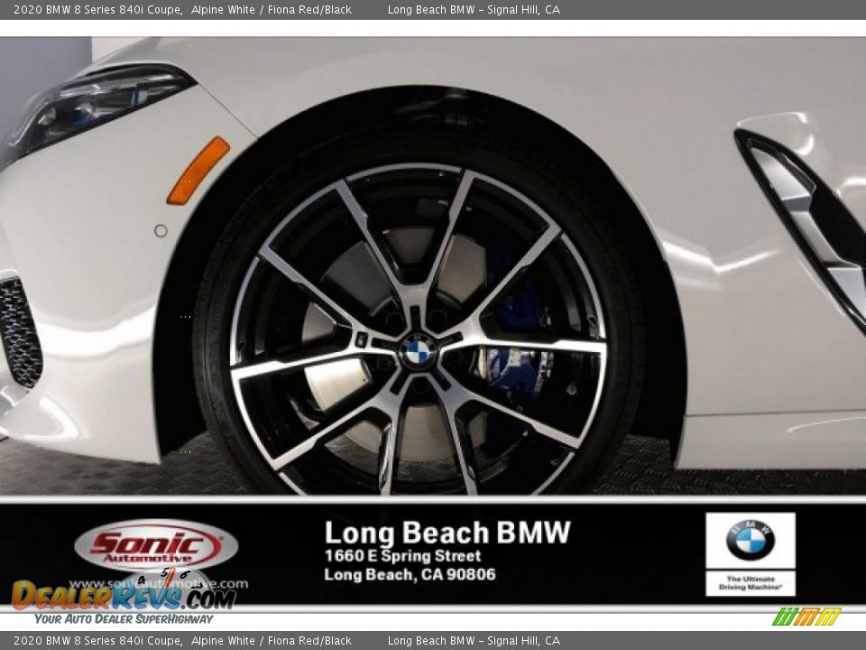 2020 BMW 8 Series 840i Coupe Alpine White / Fiona Red/Black Photo #9