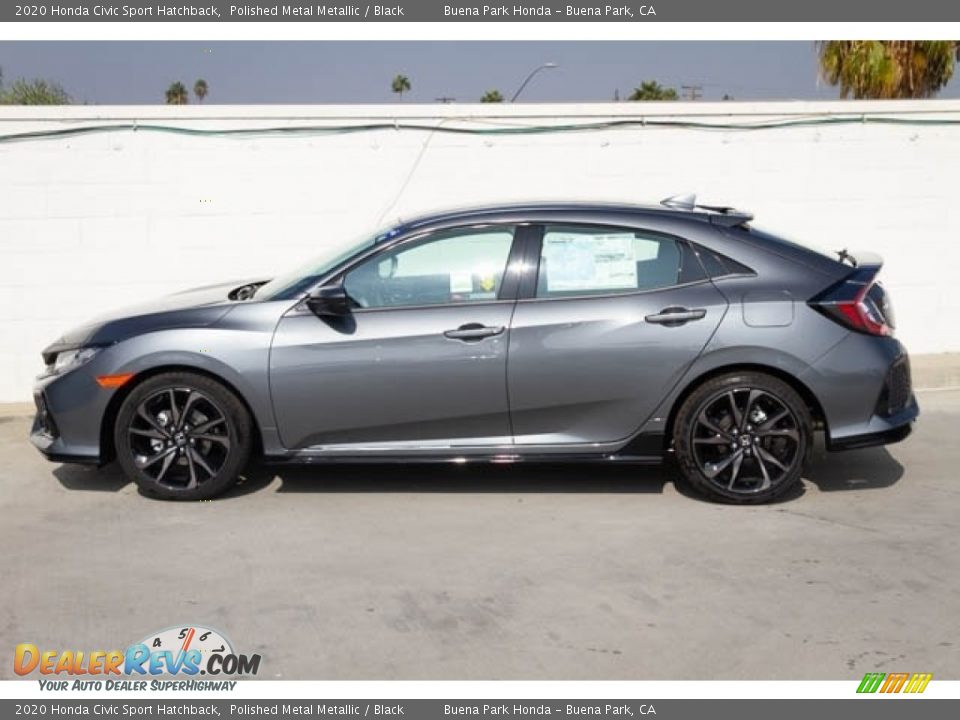 2020 Honda Civic Sport Hatchback Polished Metal Metallic / Black Photo #10