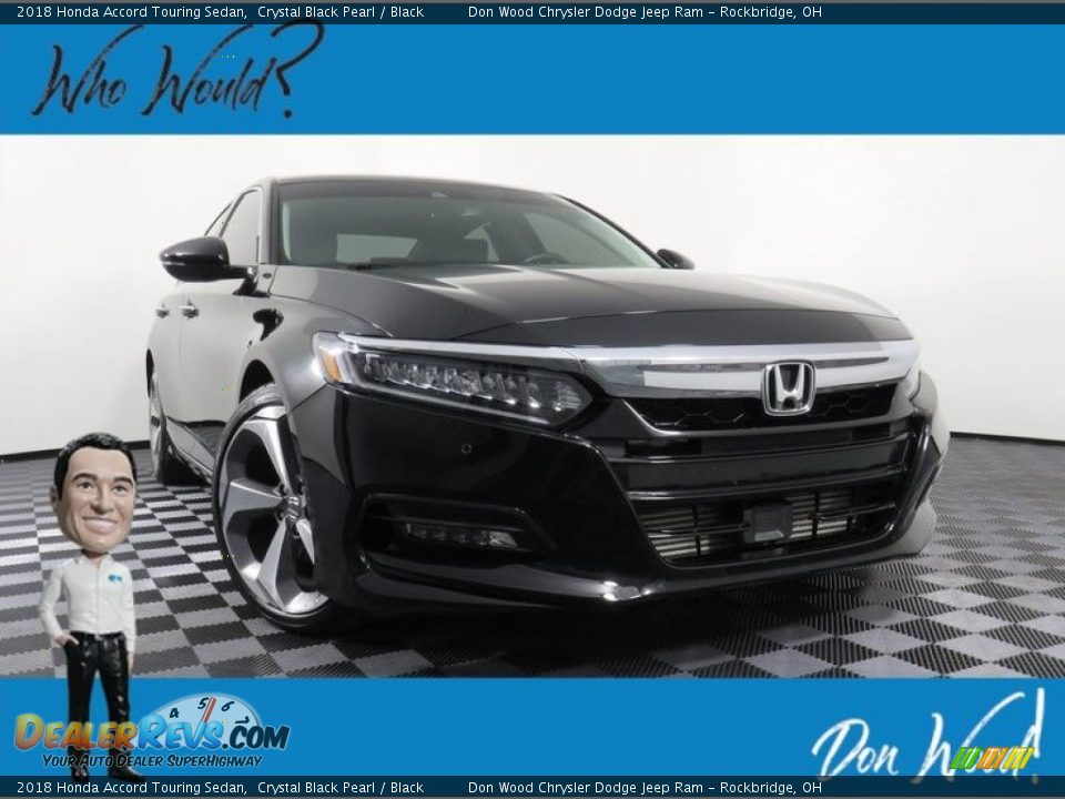 2018 Honda Accord Touring Sedan Crystal Black Pearl / Black Photo #1