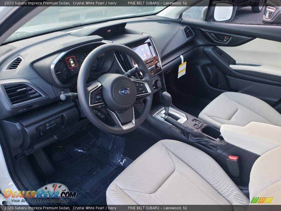 Ivory Interior - 2020 Subaru Impreza Premium Sedan Photo #9
