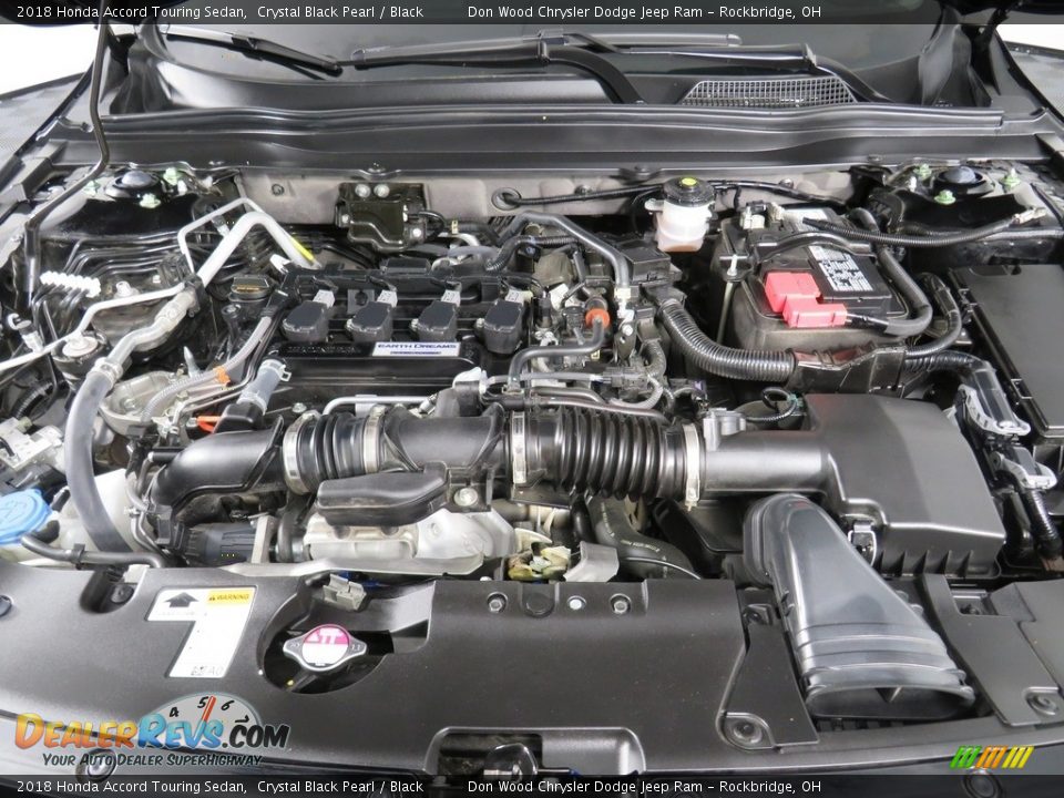 2018 Honda Accord Touring Sedan Crystal Black Pearl / Black Photo #9