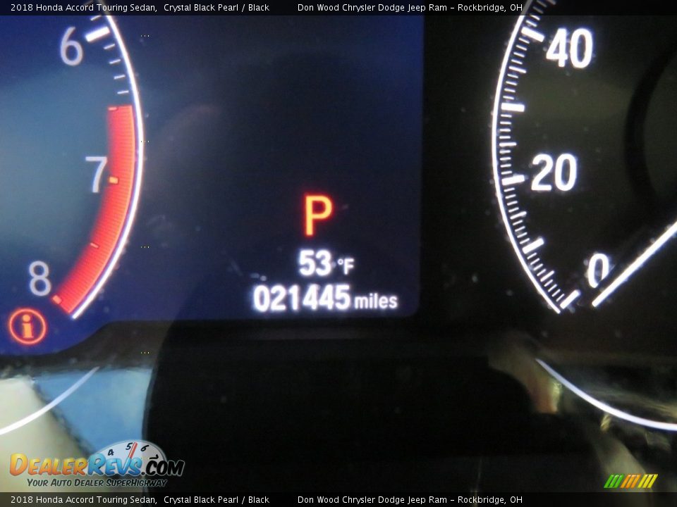 2018 Honda Accord Touring Sedan Crystal Black Pearl / Black Photo #24