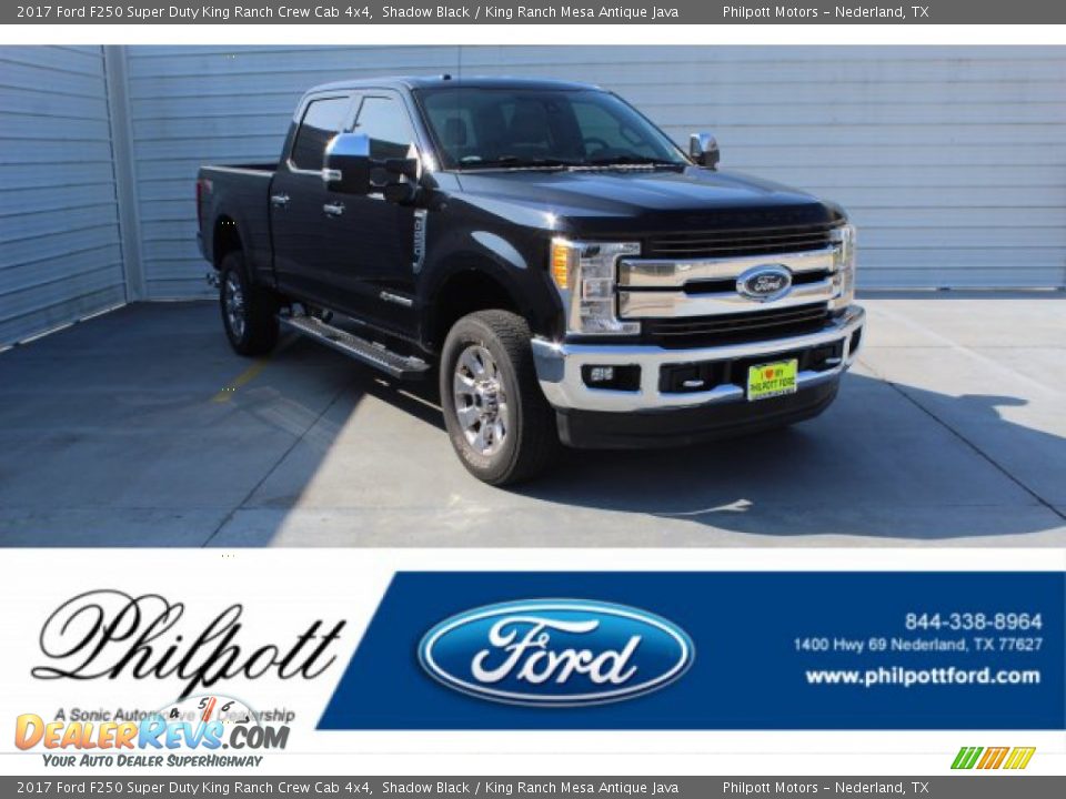 2017 Ford F250 Super Duty King Ranch Crew Cab 4x4 Shadow Black / King Ranch Mesa Antique Java Photo #1